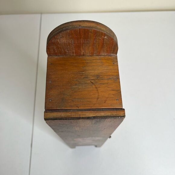 Vintage Wood Pig Tea Bag Dispenser Holder Hinged Latch Country Kitchen 16.5 Inch - Picture 9 of 15
